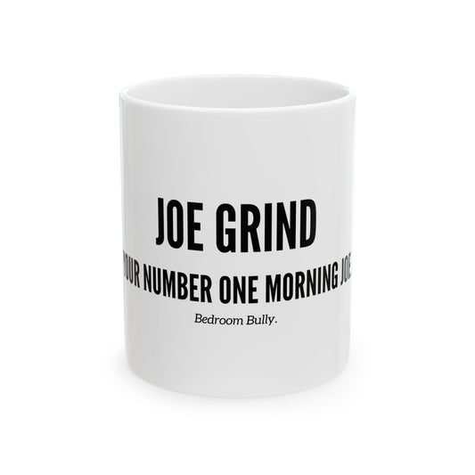 Jamaican Coffee Mug "JOE GRIND: YOUR NUMBER ONE MORNING JOE" - PLAIN
