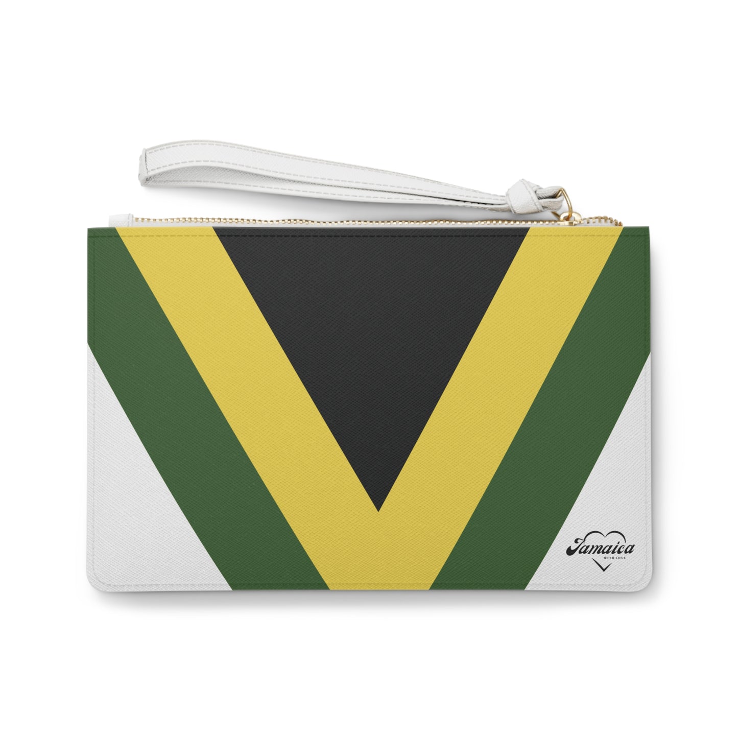 Vibrant Jamaican Flag Clutch Bag